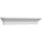 Ekena Millwork 136" Bottom Width x 140 3/8" Top Width x 5"H x 1 7/8"P Stratford Crosshead CRH05X136ST - alternate 3